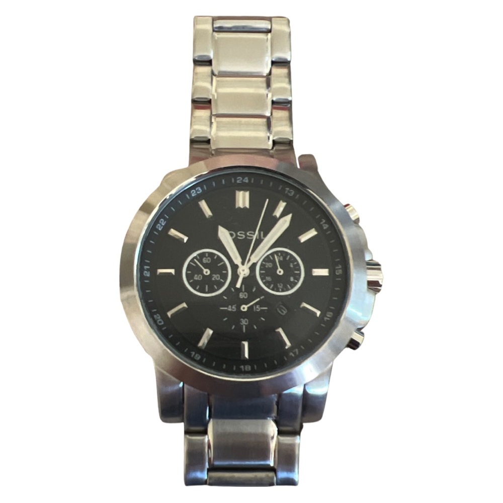 Mens Fossil Stainless Steel Chronograph Watch